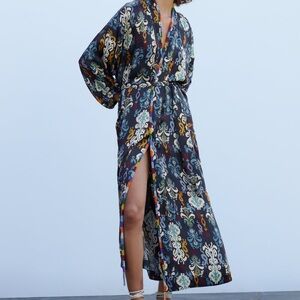 Zara Beaded Printed Kimono